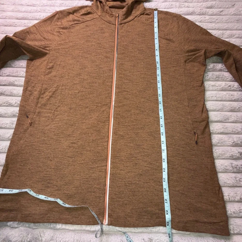 Lululemon Surge Warm Full Zip Hoodie Mens XXL Copper Brown Heathered Jacket 2XL